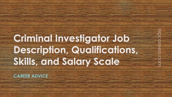 Criminal Investigator Job Description