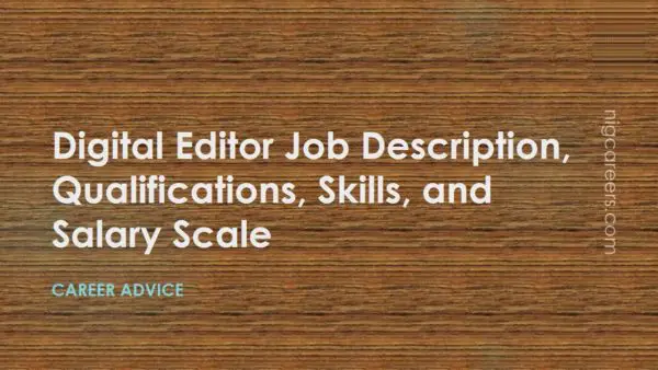 Digital Editor Job Description