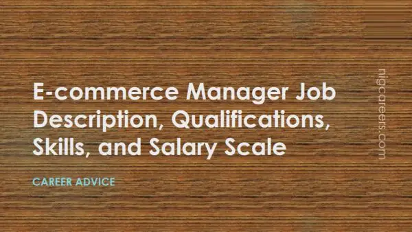 E-commerce Manager Job Description