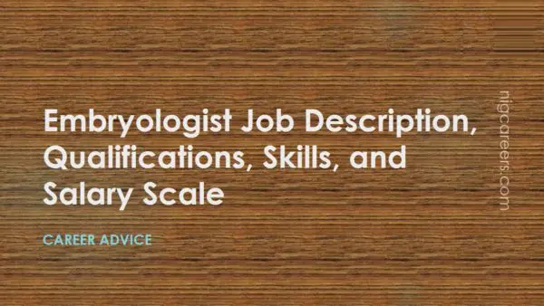 Embryologist Job Description