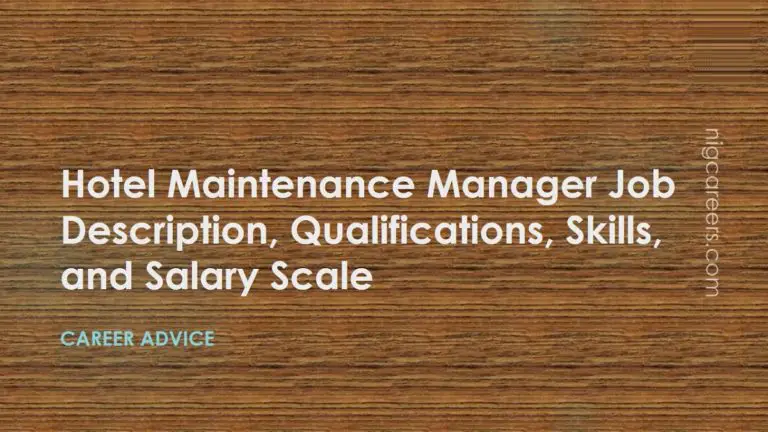 Hotel Maintenance Manager Job Description Skills And Salary