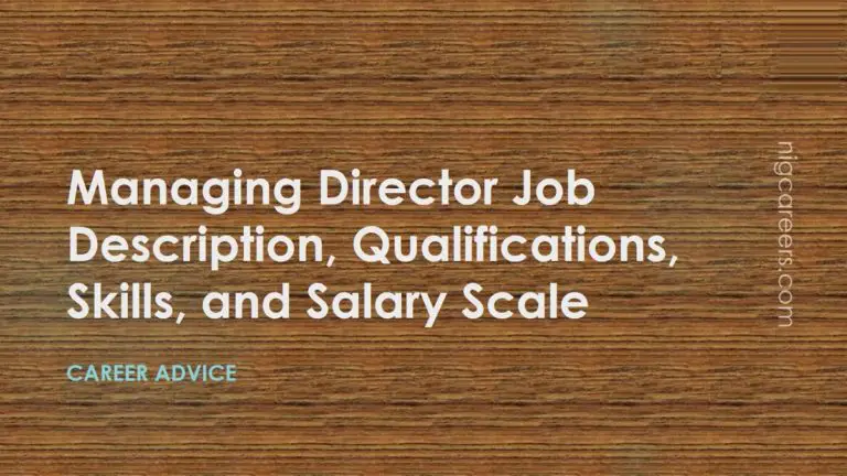 Managing Director Job Description Skills And Salary