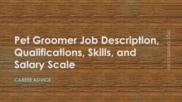 Pet Groomer Job Description