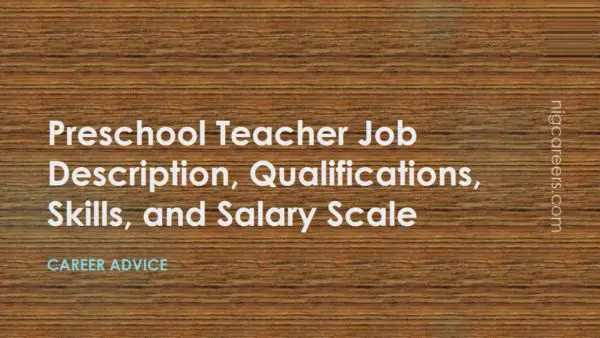 Preschool Teacher Job Description