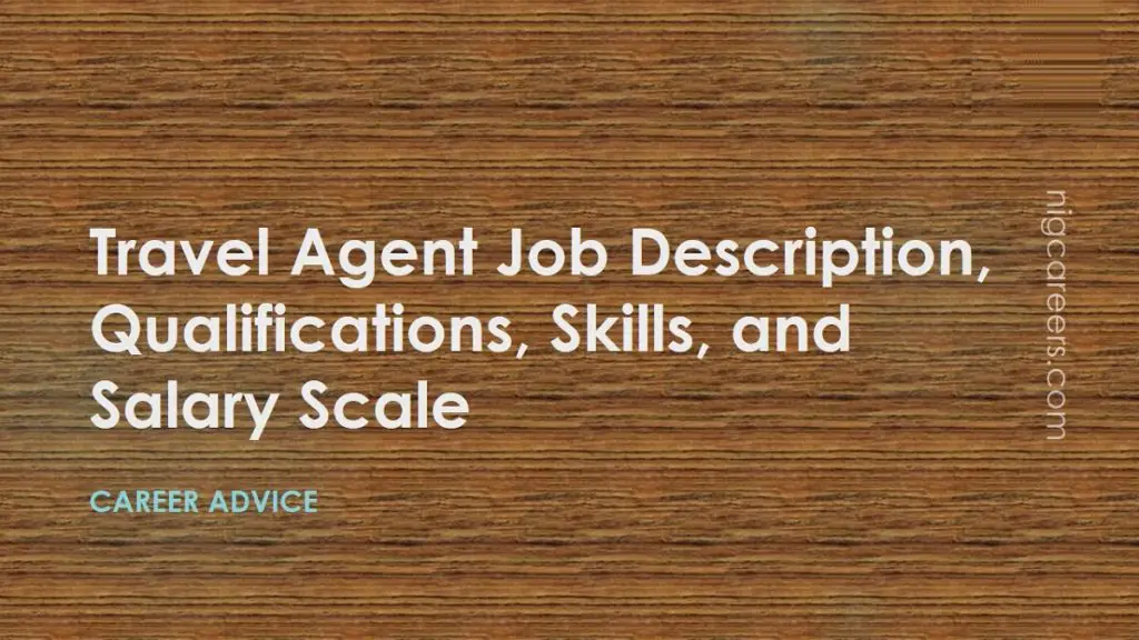 travel agent job specification