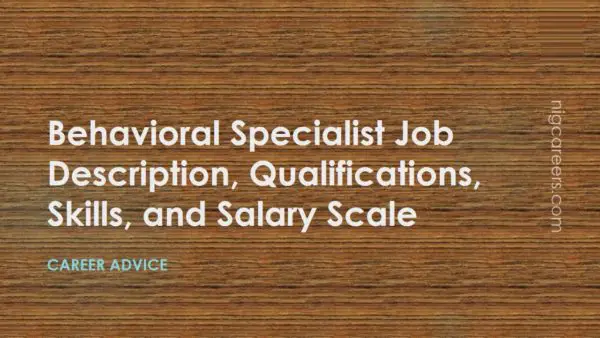 Behavioral Specialist Job Description