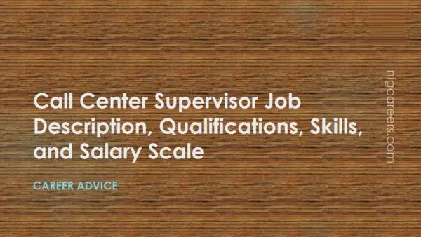 Call Center Supervisor Job Description