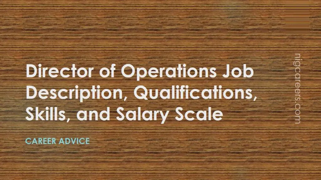 Director Of Operations Salary Small Business