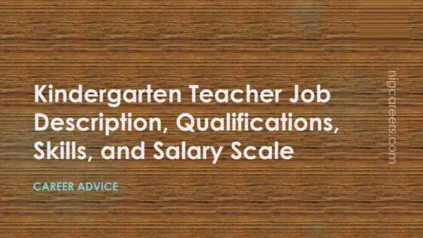 Kindergarten Teacher Job Description