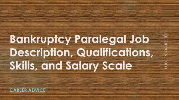 Bankruptcy Paralegal Job Description