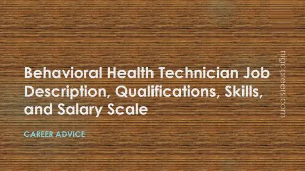 Behavioral Health Technician Job Description