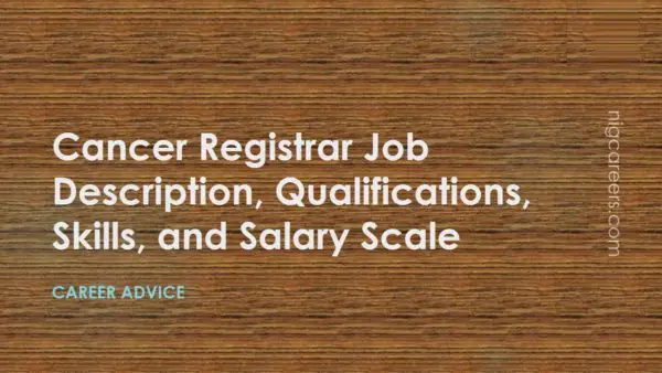 Cancer Registrar Job Description