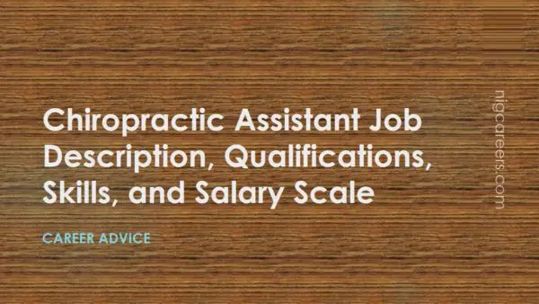 Chiropractic Assistant Job Description