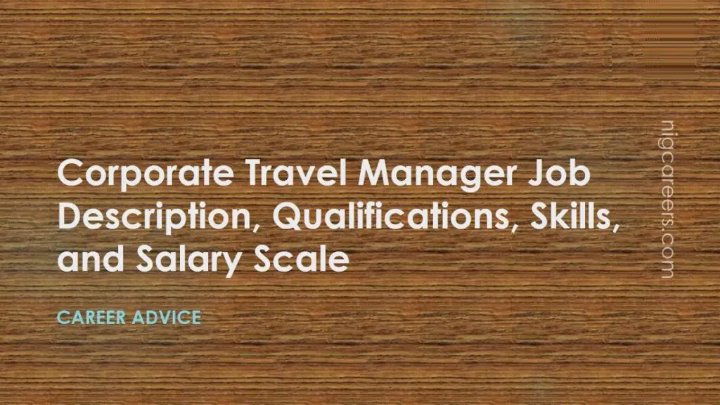 travel manager job requirements
