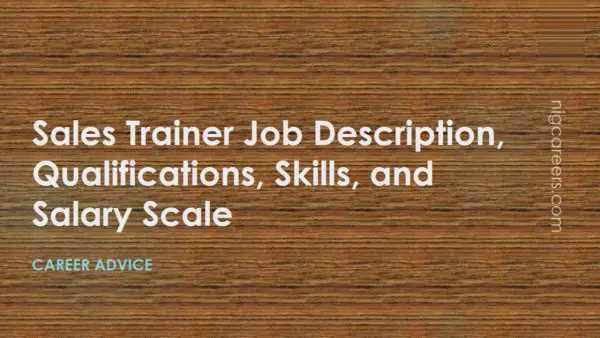 Sales Trainer Job Description