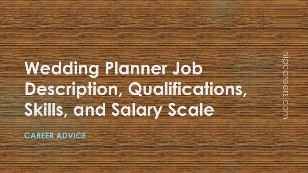 Wedding Planner Job Description Skills And Salary