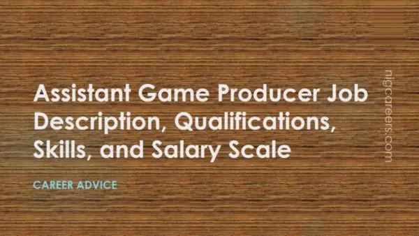 Assistant Game Producer Job Description