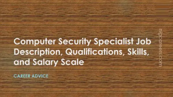 Computer Security Specialist Job Description