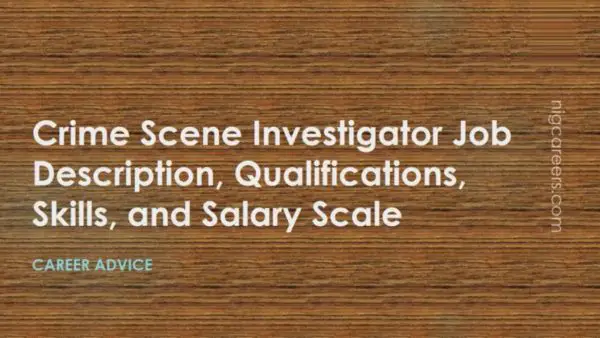 Crime Scene Investigator Job Description