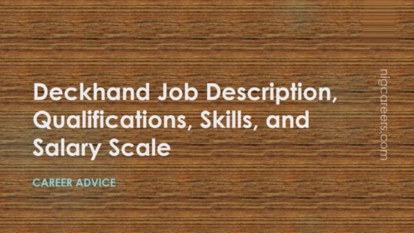 Deckhand Job Description
