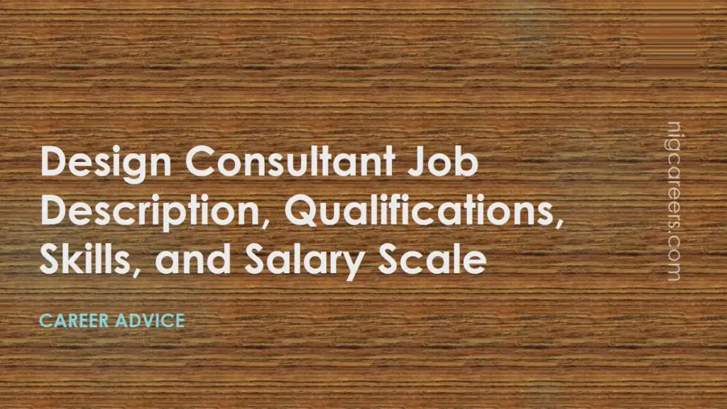 Design Consultant Job Description Skills And Salary