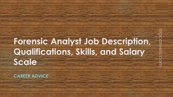 Forensic Analyst Job Description