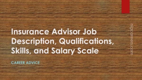 Insurance Advisor Job Description