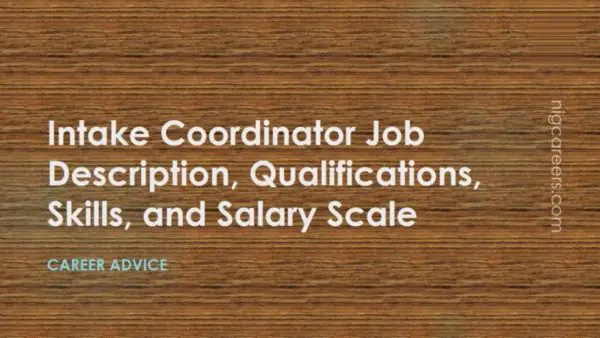 Intake Coordinator Job Description