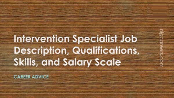 Intervention Specialist Job Description