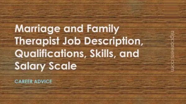 Marriage and Family Therapist Job Description