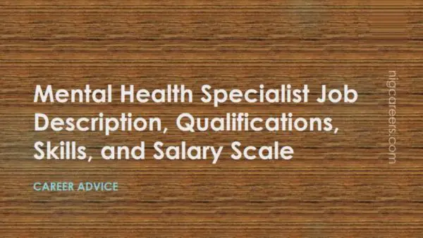 Mental Health Specialist Job Description