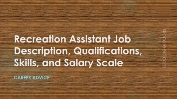 Recreation Assistant Job Description