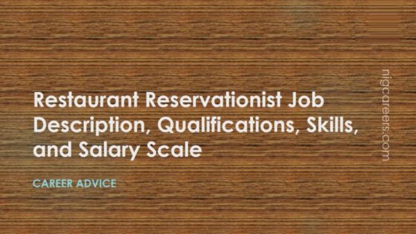 Restaurant Reservationist Job Description