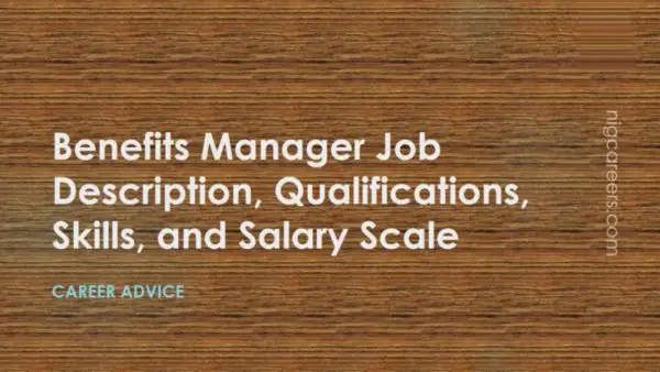 Benefits Manager Job Description