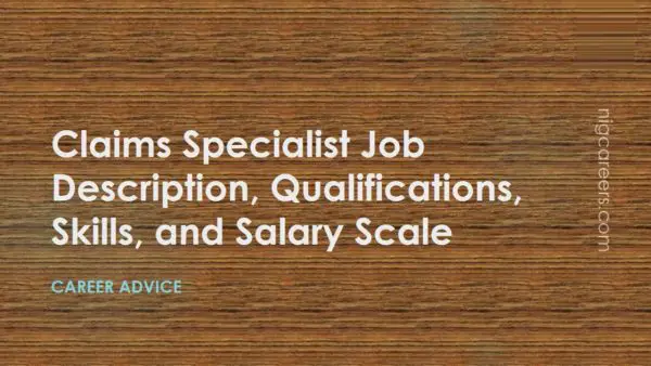 Claims Specialist Job Description