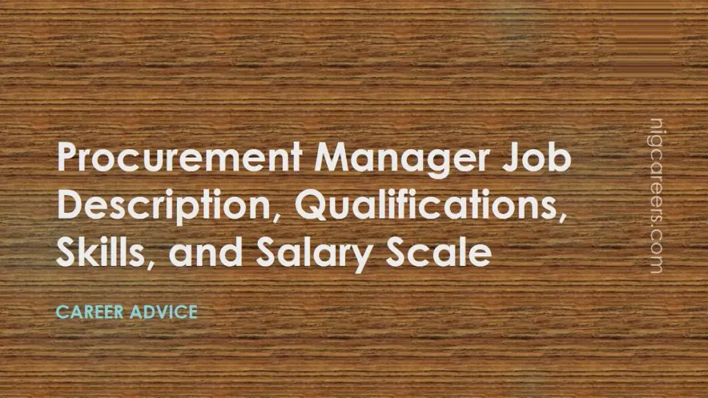 What Is The Job Description Of A Procurement Manager