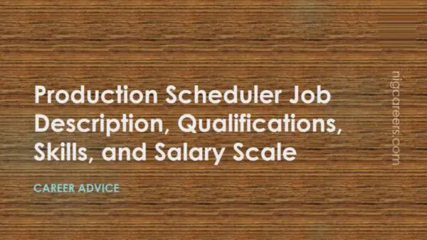 Production Scheduler Job Description
