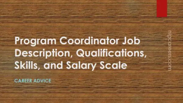 Program Coordinator Job Description