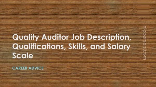 Quality Auditor Job Description