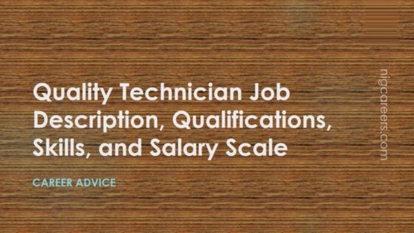 Quality Technician Job Description