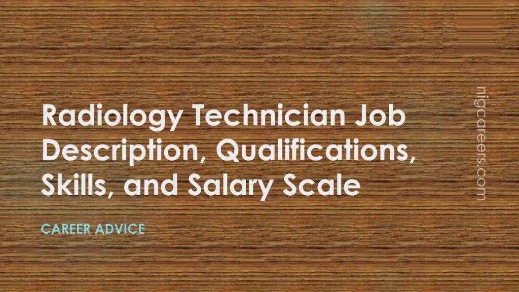 Radiology Technician Job Description And Salary