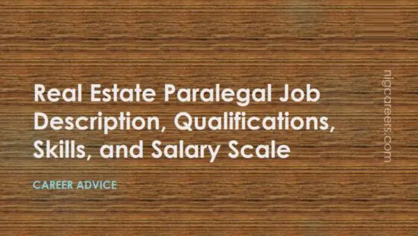 Real Estate Paralegal Job Description