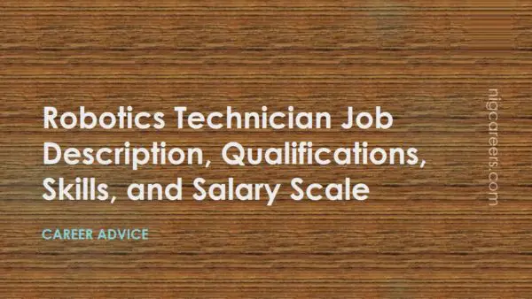Robotics Technician Job Description