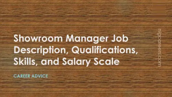 Showroom Manager Job Description