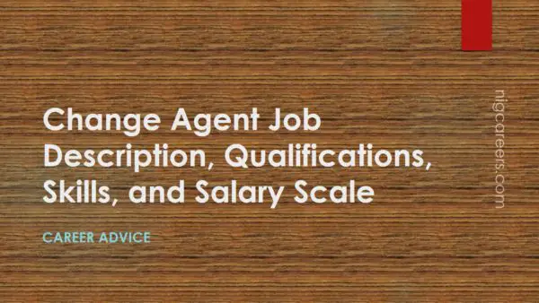 Change Agent Job Description