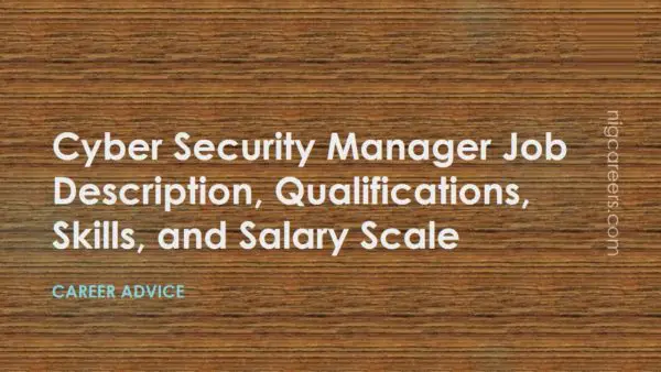 Cyber Security Manager Job Description