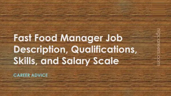 Fast Food Manager Job Description