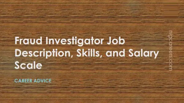Fraud Investigator Job Description