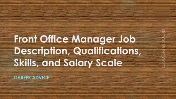 Front Office Manager Job Description