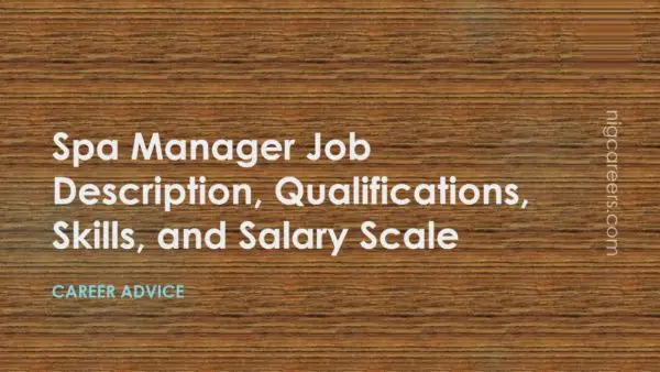 Spa Manager Job Description